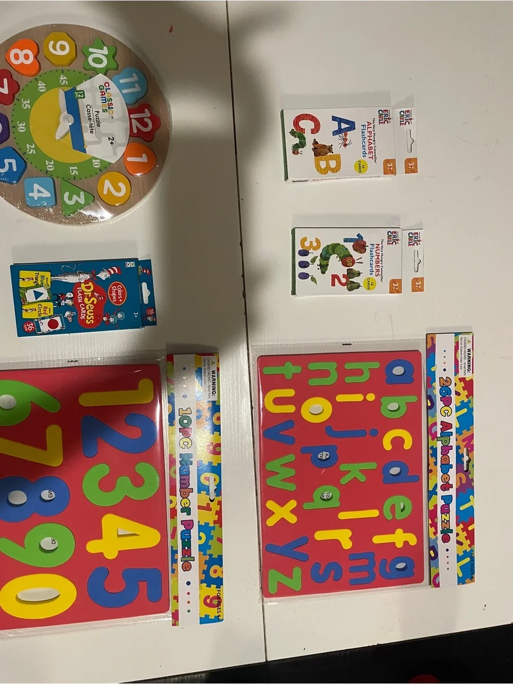 Educational Kids Learning Set - Colorful Numbers & Alphabet Puzzle (Multicolor)